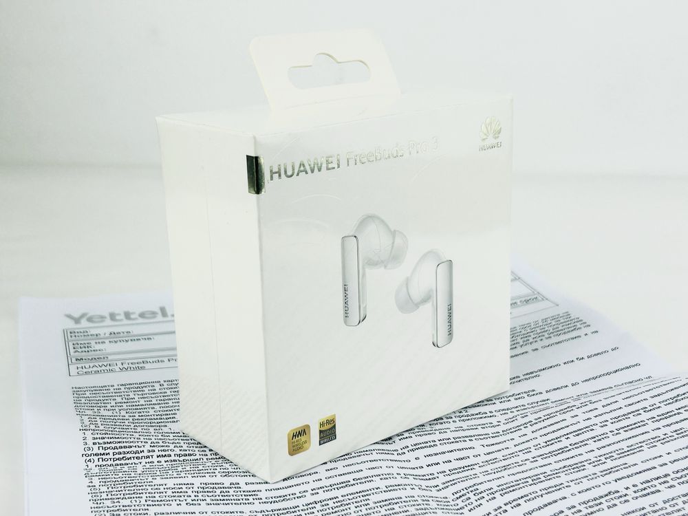 НОВ! Huawei FreeBuds Pro 3 Ceramic White / Silver Frost 3г. Гаранция!