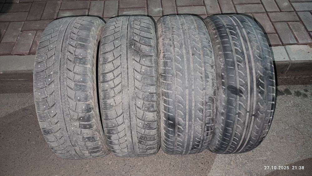 Шины зима и лето 4 шт, на сезон хватит, цена 20 тыс