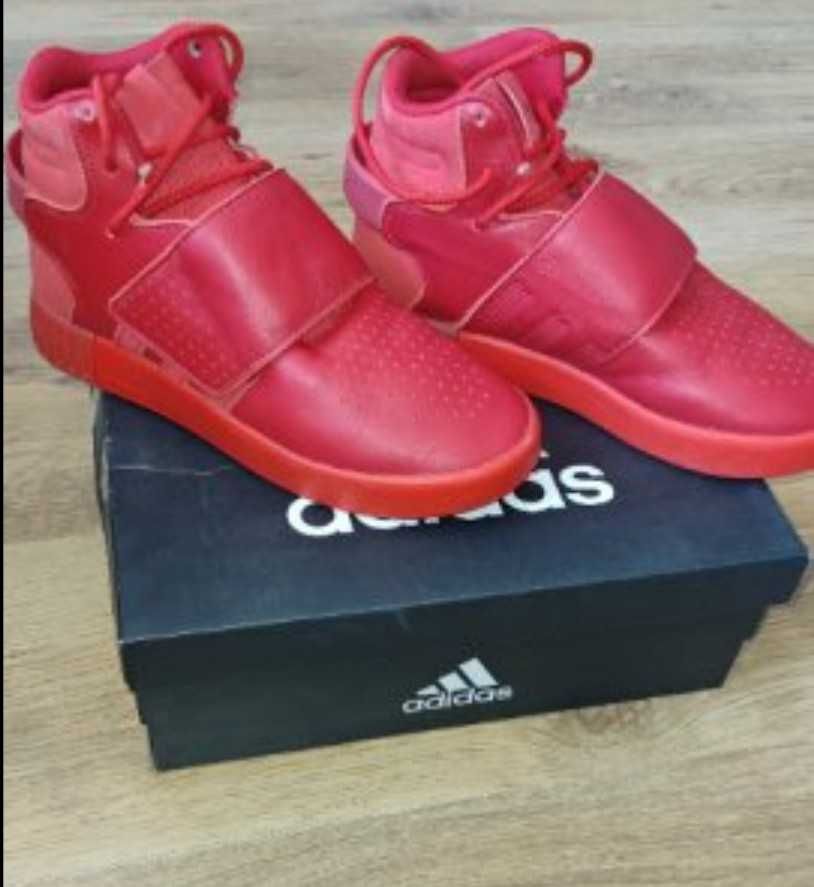 Adidas високи кожени кецове (червени Джорданки) 35 номер