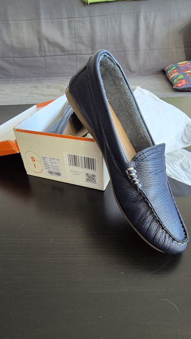 Кожени дамски мокасини