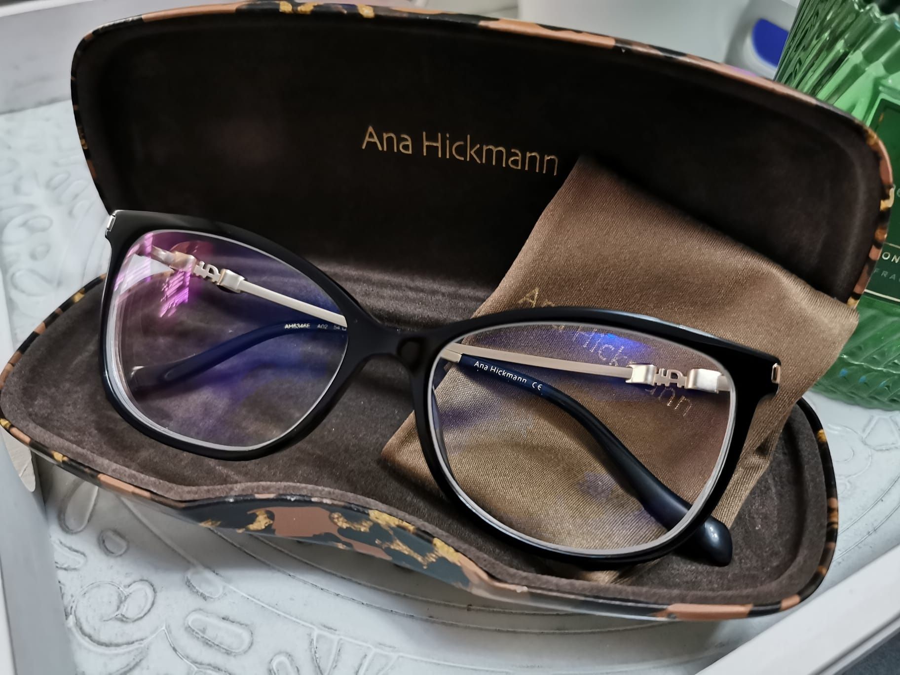 Rame ochelari Ana Hickmann + lentile cu dioptrii de -2.25 cu protectii