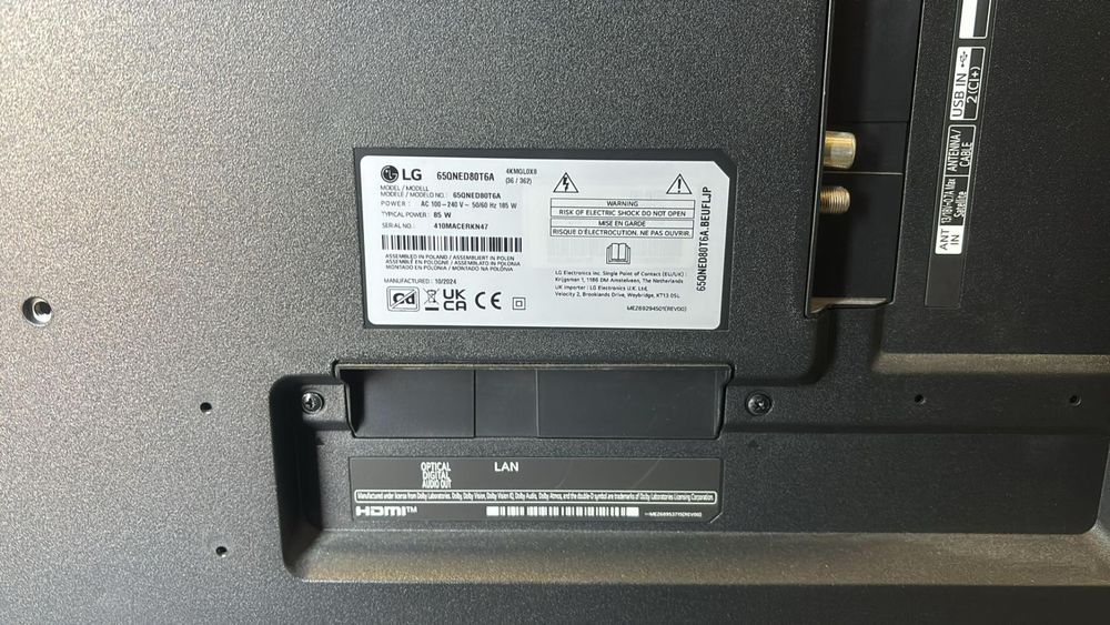 Smart TV LG - 65QNED80A3A, 65'', QNED, 4K, negru -A-