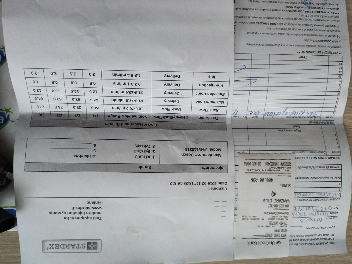 Injectoare BMW m47 163 hp. Verificate pe banc.