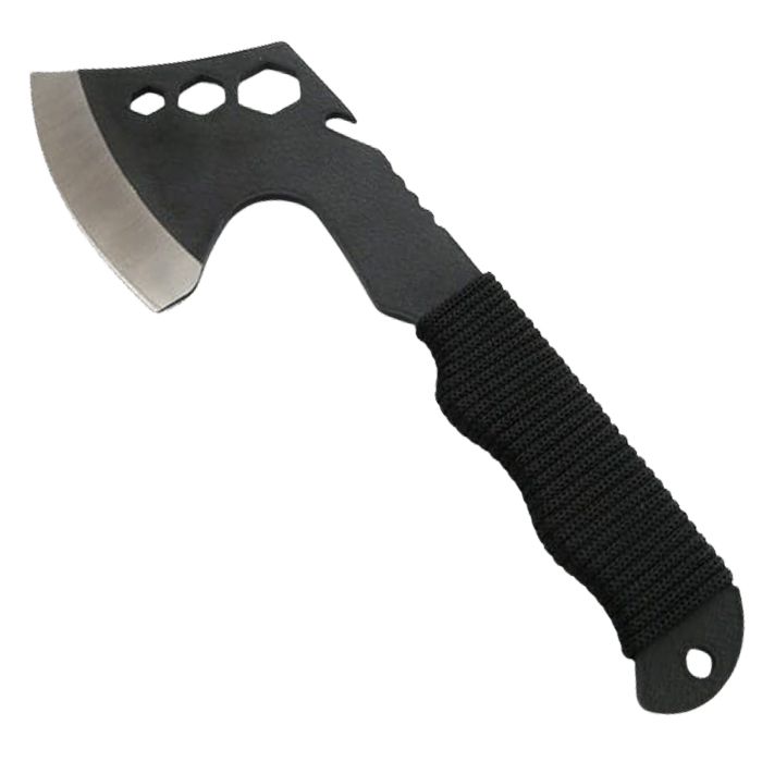 Topor Ideallstore®, Little Viking, otel, negru, 26 cm, teaca inclusa
