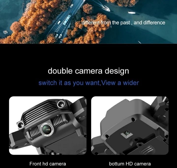 Промо! 4К HD Дрон WIFI(квадрокоптер) с две камери висококачествен