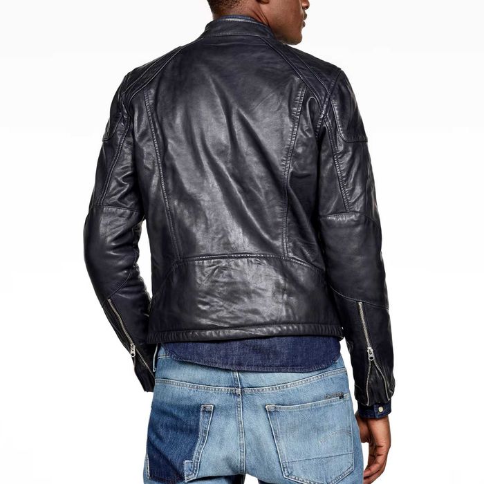 G-STAR D12208 Motac-O Biker Оригинално Кожено Яке М
