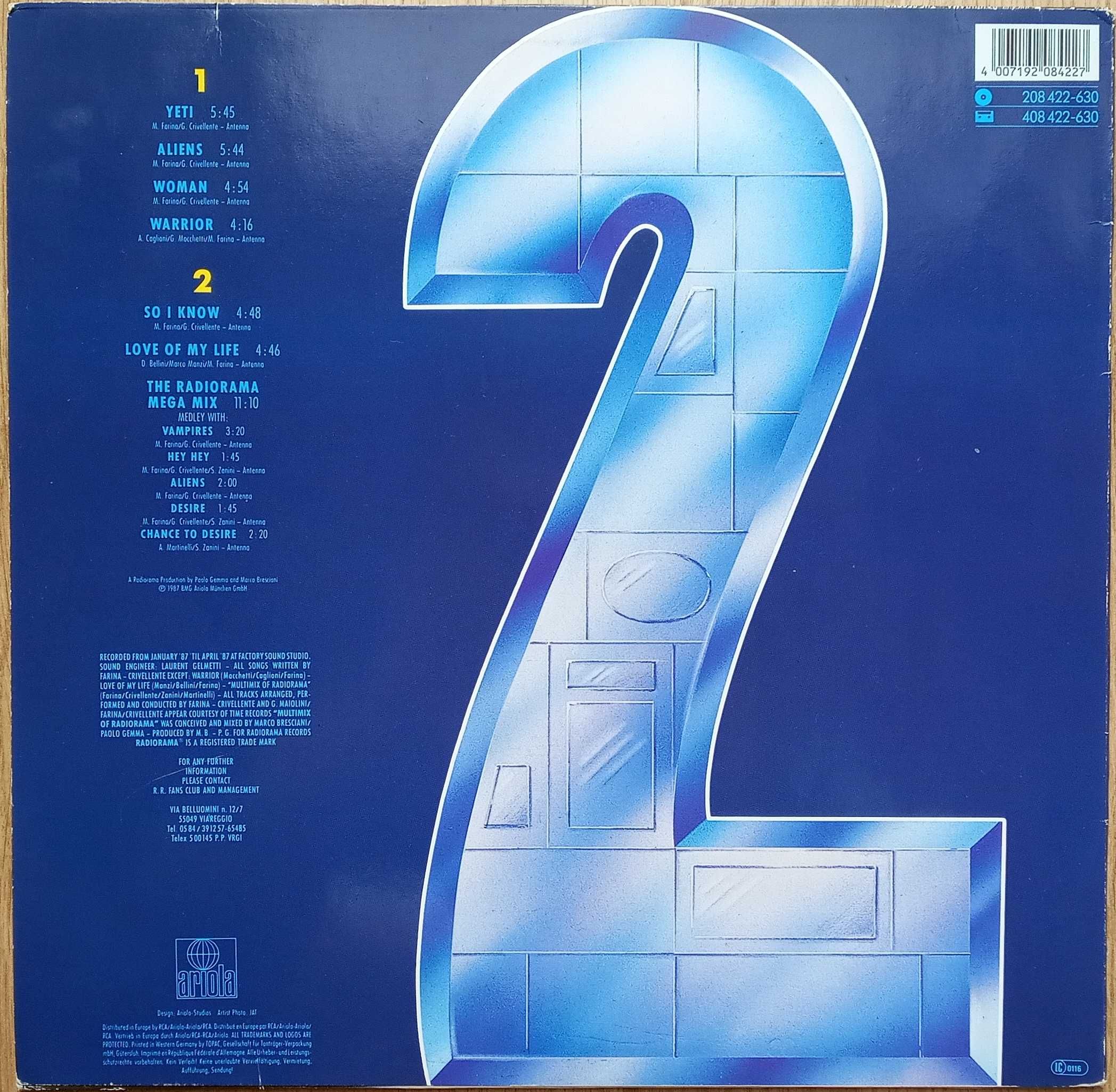 disc vinil Radiorama - The Second (1987) Germany