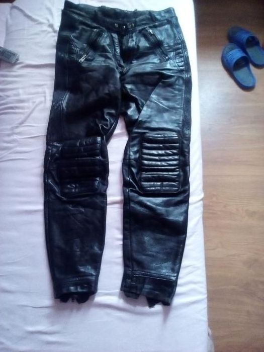 pantalon piele motociclist, scuter