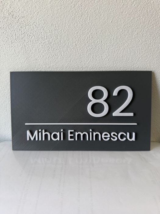 Placă număr casă personalizată