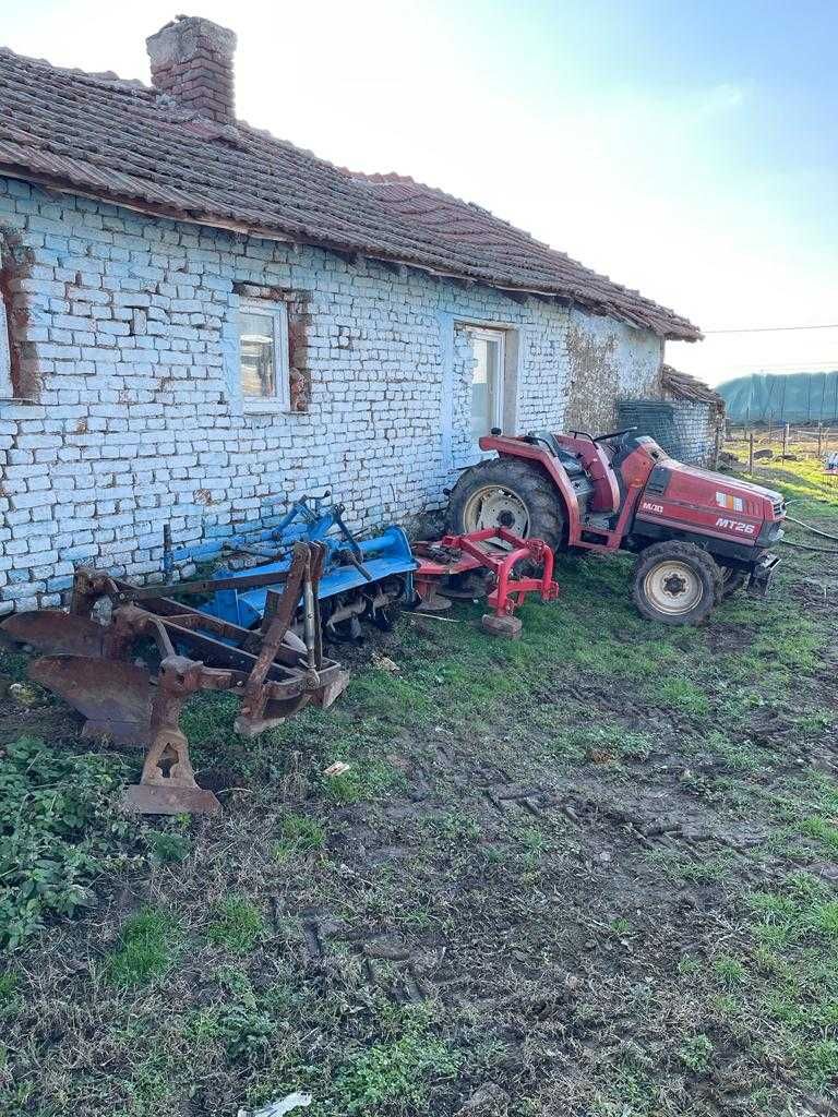 Мицубиши МТ26 Трактор, Ремарке, Плуг, Фреза, Косачка