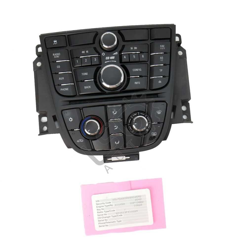 Панел управление парно/климатик и CD плеър Opel Astra (J)  ID: 129650