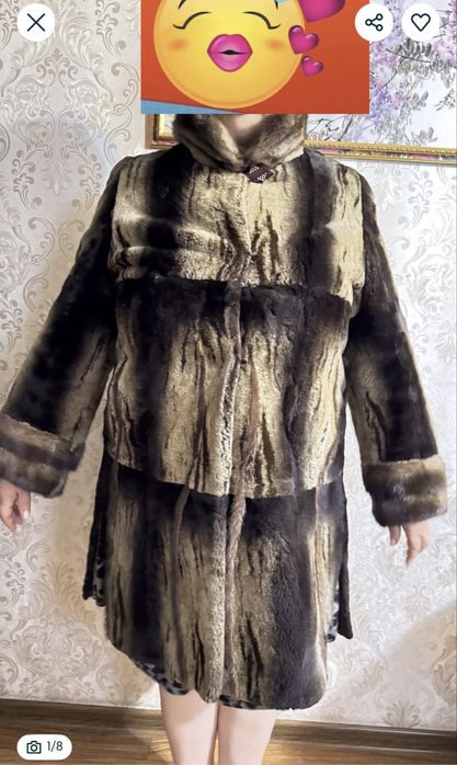 Продам шубу стриженный бобер с норкой, рукав, воротник