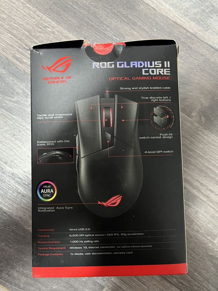 Mouse Gaming ROG Gladius 2 Core
