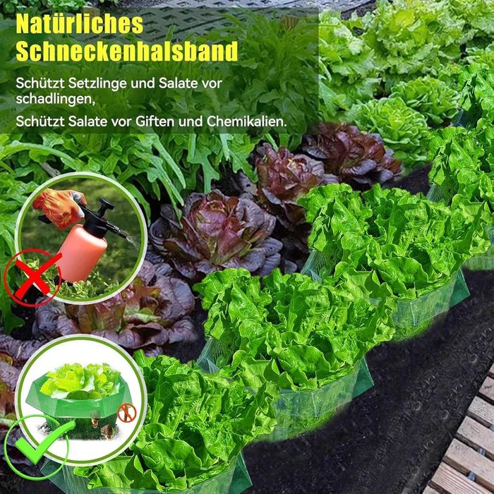 Sunshine smile Пакет от 20 защитни пластмасови нашийници срещу охлюви