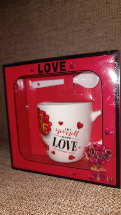 Ceașcă cafea LOVE +linguriță