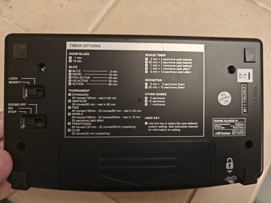 Ceas Șah electronic Saitek