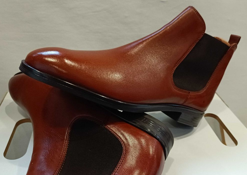 Ghete chelsea 41 plain toe de lux Mc Finlay NOI piele naturala moale