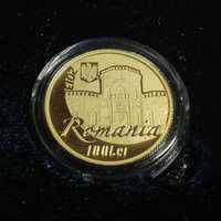 Moneda aur 100 lei 2013 BNR Bogdan Petriceicu Hașdeu 6,45 g tiraj 250