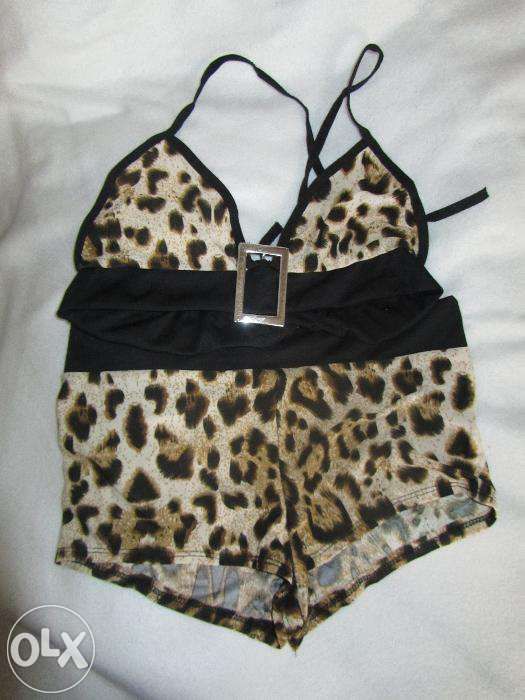 Lenjerie animal print/ leopard-model cu boxeri