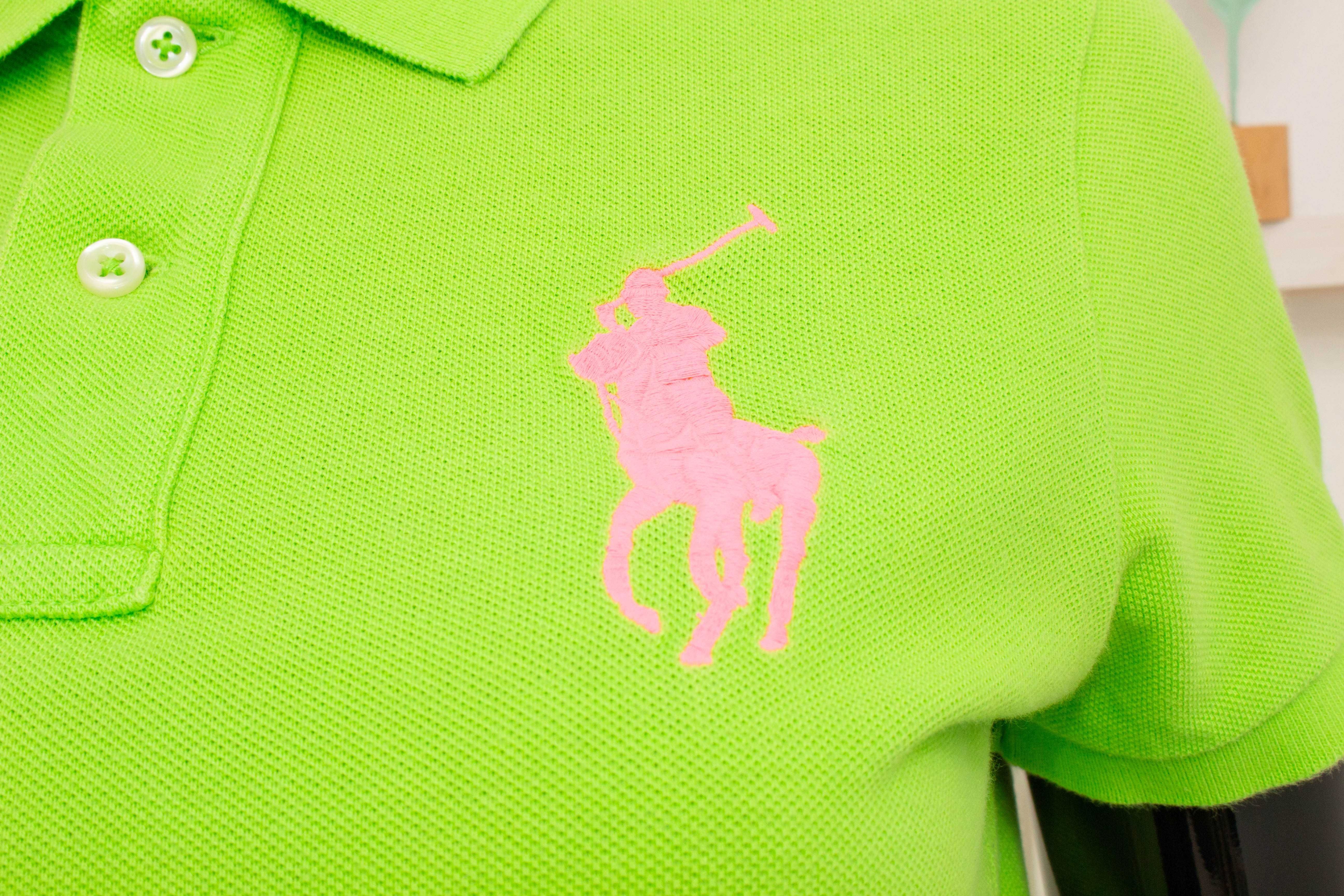 Ralph Lauren оригинална дамска блуза зелена розово голямо пони М