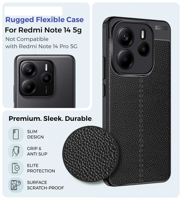 Husa Premium antisoc model tip PIELE Xiaomi Redmi Note 14 / 12s Ultra