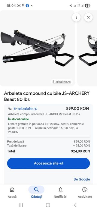 Arbaletă compound cu bile

Vând arbaleta deoar