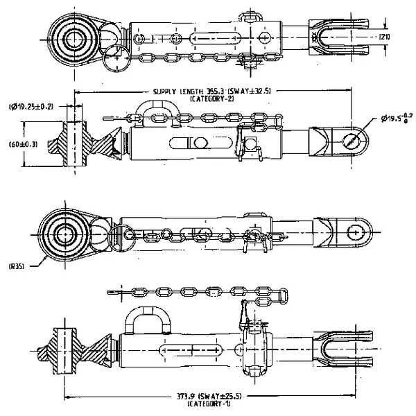 Ancora stabilizator John Deere seria 5000M, 5000R, 6100E, 6403, 6603