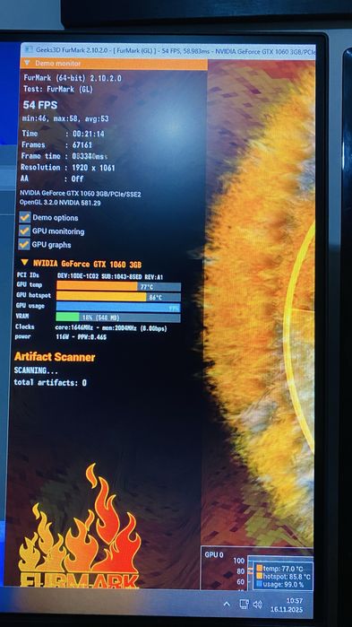 Placă video gtx 1060 3BG Asus