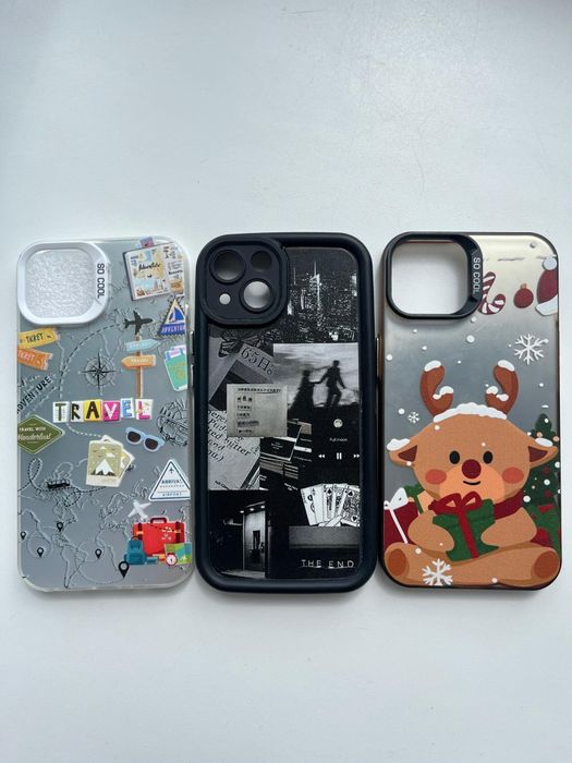 Чехлы накладки на айфон 13 в количестве трех штук, по 500 тенге каждый