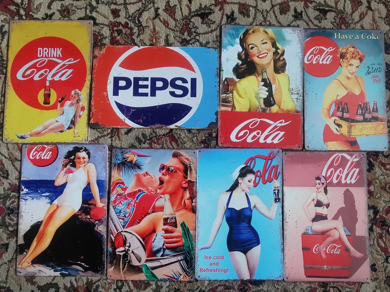 Tablii metalice Pepsi Reclame vintage