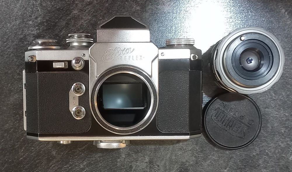 Aparat foto film Edixa Reflex _ colecție, vintage camera