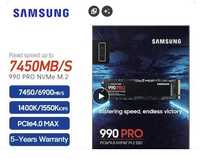 SSD Samsung 990 PRO 2TB NVMe M.2 2280 PCIe SIGILAT 7450 MB/s