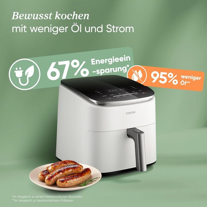 Air Fryer Cosori Turboblaze 9-in-1 Air Fryer 6L, silențios cu 5 setări