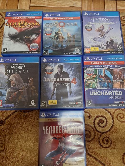 Продам видеоигры на дисках для playstation 4 в отличном состоянии