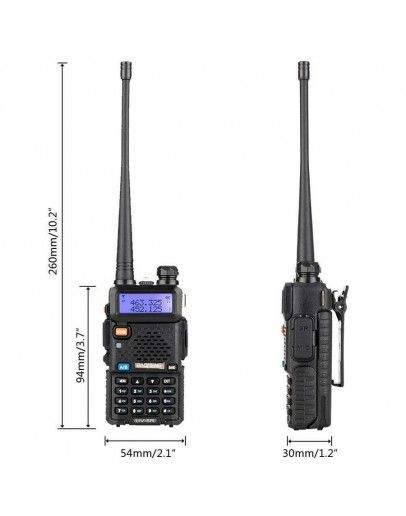 Двубандова,професионална радиостанция Baofeng UV-5R 8W Пълен комплект