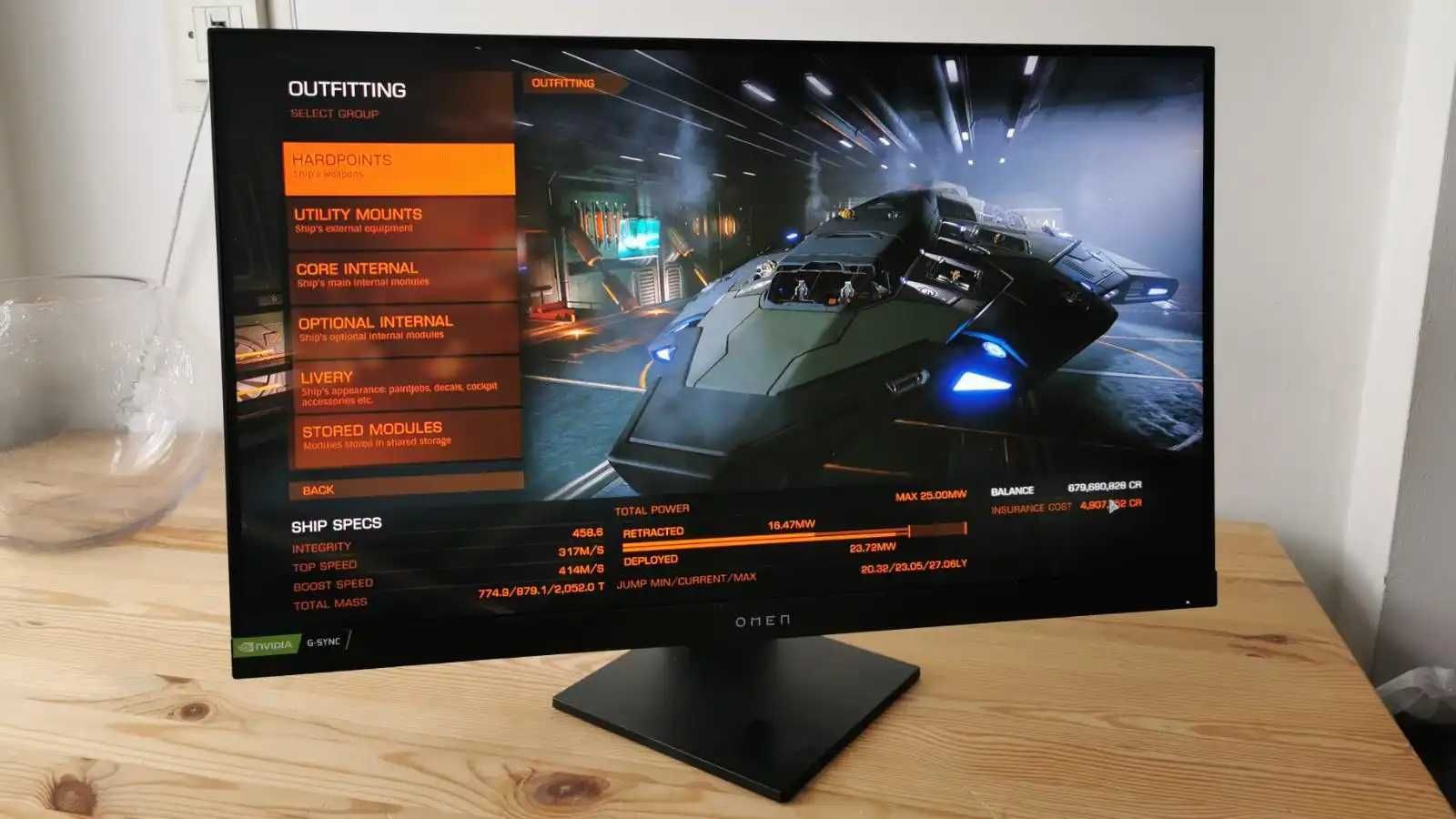 Монитор Gaming HP OMEN 25i, 25", Full HD, IPS, 165Hz, HDMI, DP