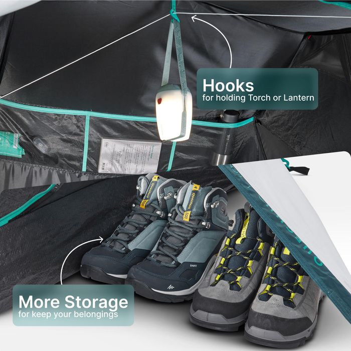 Cort Camping Mh100 Fresh & Black 3 - produs resigilat Decathlon