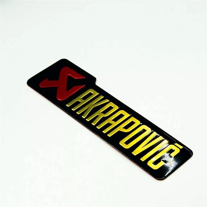 Sticker Akrapovic din aluminiu 3 x 9.5 cm