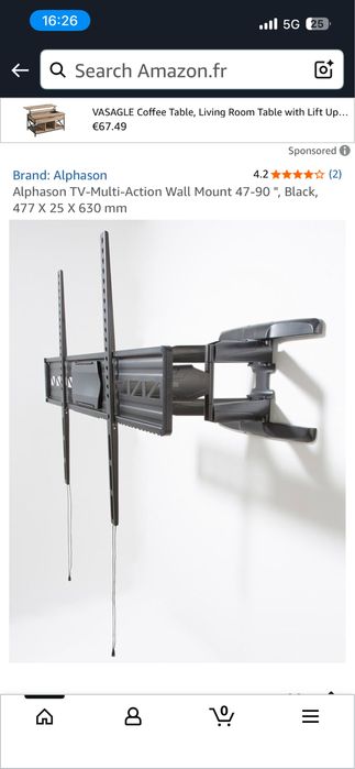 Стойка за телевизор 47-90 ", 477 X 25 X 630 mm