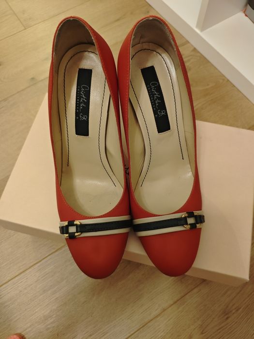 Pantofi piele cu toc 10 cm Cristhelen B marimea 38