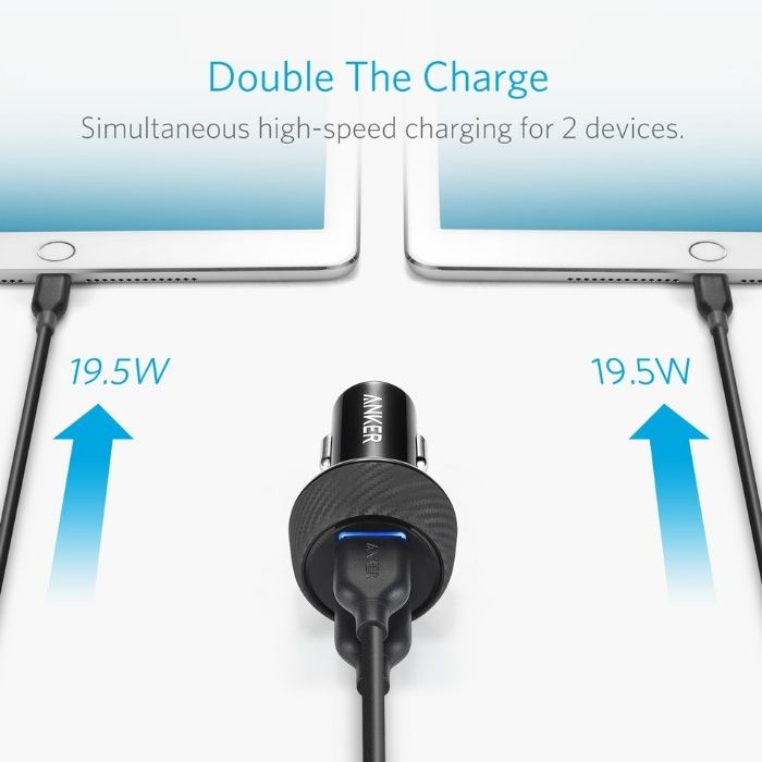 Anker 39W-USB зарядно за телефон за кола с QC3.0(A2228011)