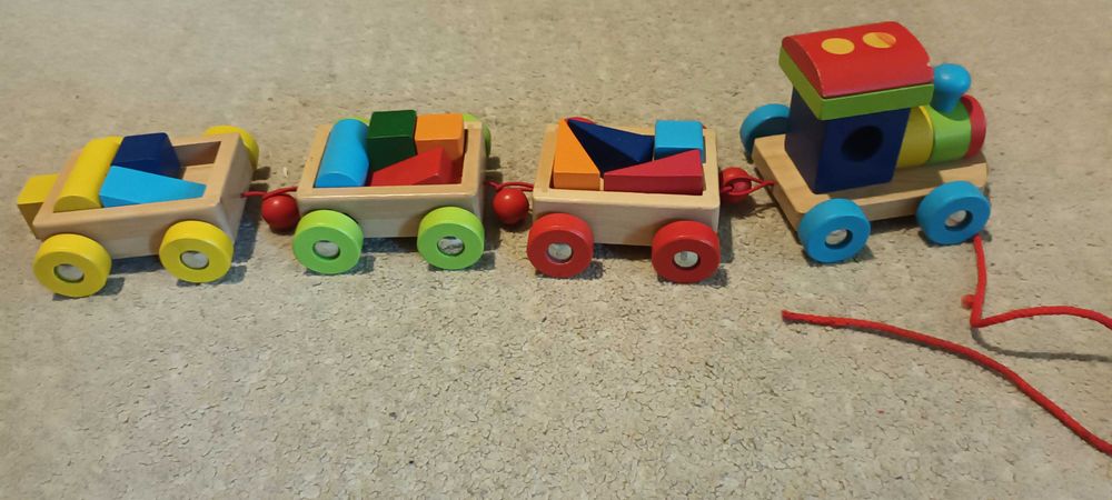 Дървено детско влакче Goki, деца над 2 години