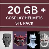 Огромная коллекция Косплей Шлемы Stl Pack, файлы 20 Gb, 3D принтер!