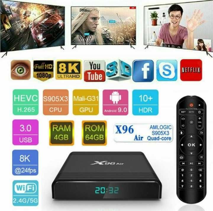 МЕГА ПРОМО  Tv Box x96 air  Amlogic S905X3  тв бокс ULTRA 8K