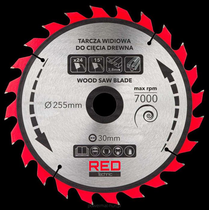 Set 5 discuri panze fierastrau circular lemn 255mm 30mm (RTZTWD0082)