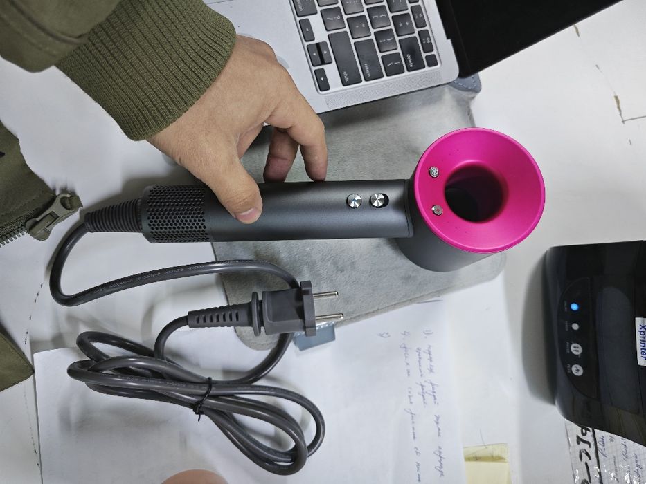 Dyson стиліндегі фен | 1600W қуатты | 5 магнитті насадка | Тез әрі тын