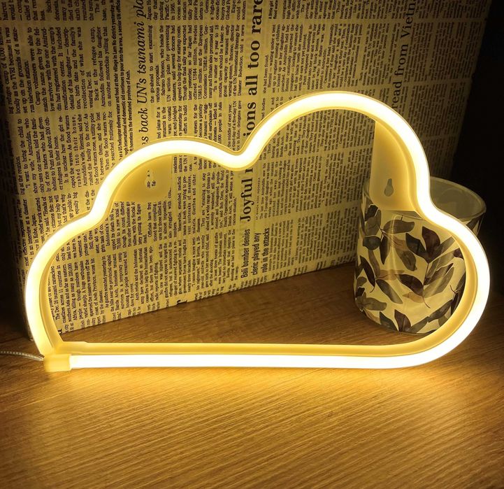 LED лампа форма облак, декоративна