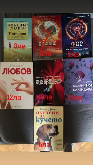 Книги на различни цени| Художествена литература