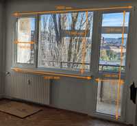 Употребявана PVC дограма - врата с прозорец