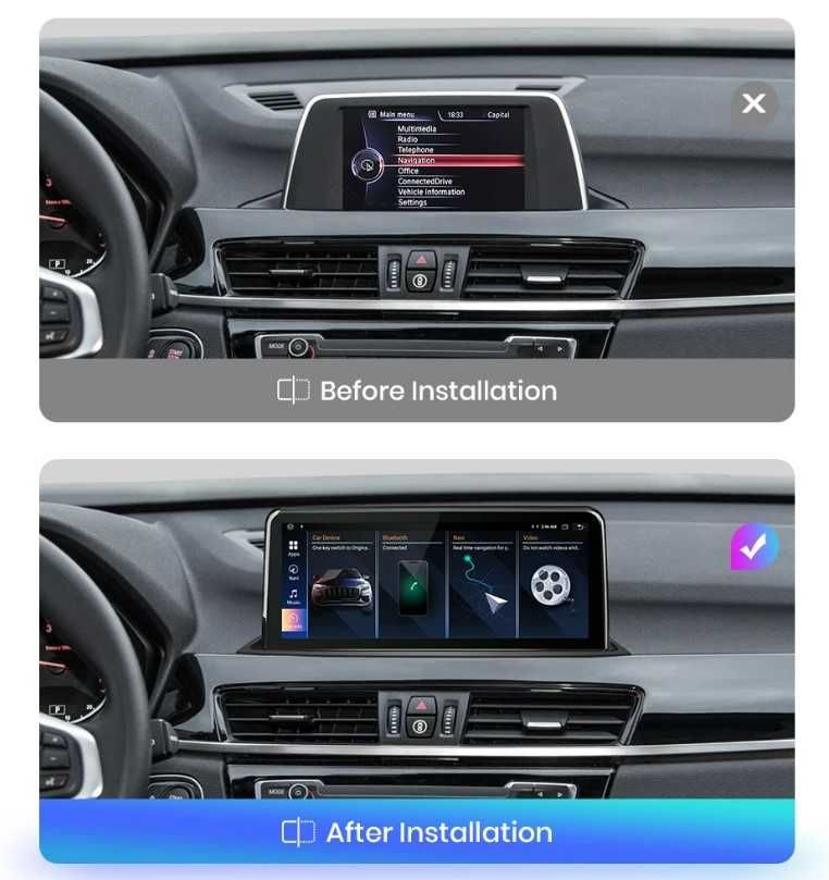 Navigatie Android 12  dedicata BMW X1 F48 , Carplay Wireless